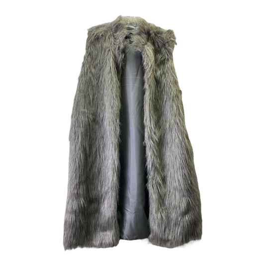 Grey Vest Faux Fur & Sherpa By Love, Size: L