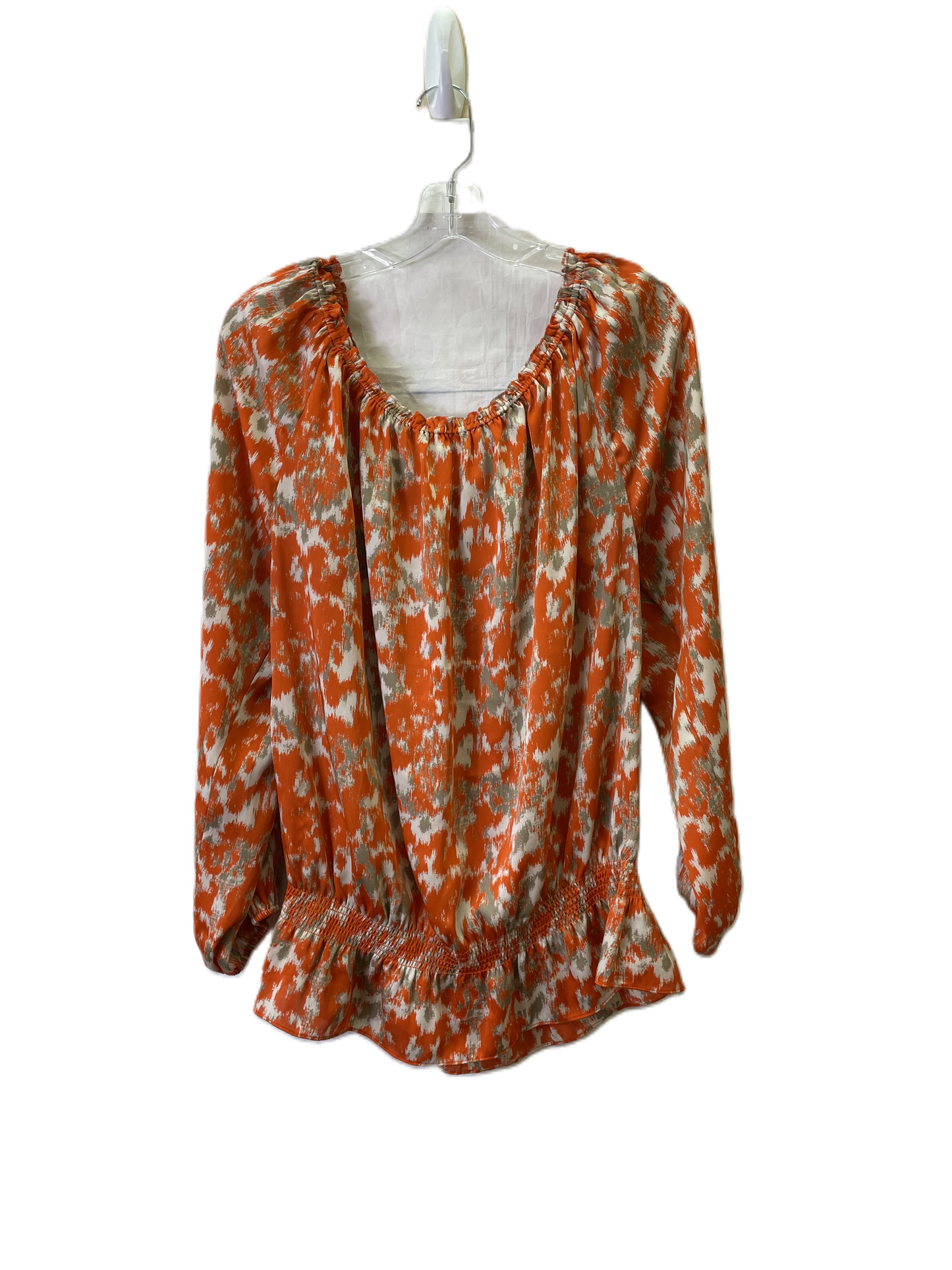 Top Long Sleeve Basic By Michael Kors In Orange, Size: Xl