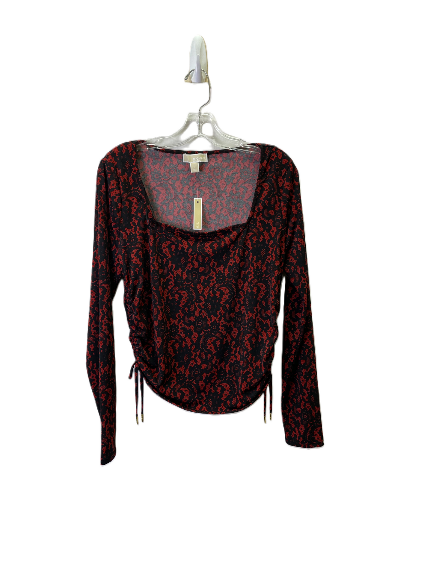 Top Long Sleeve Basic By Michael Kors In Red, Size: L