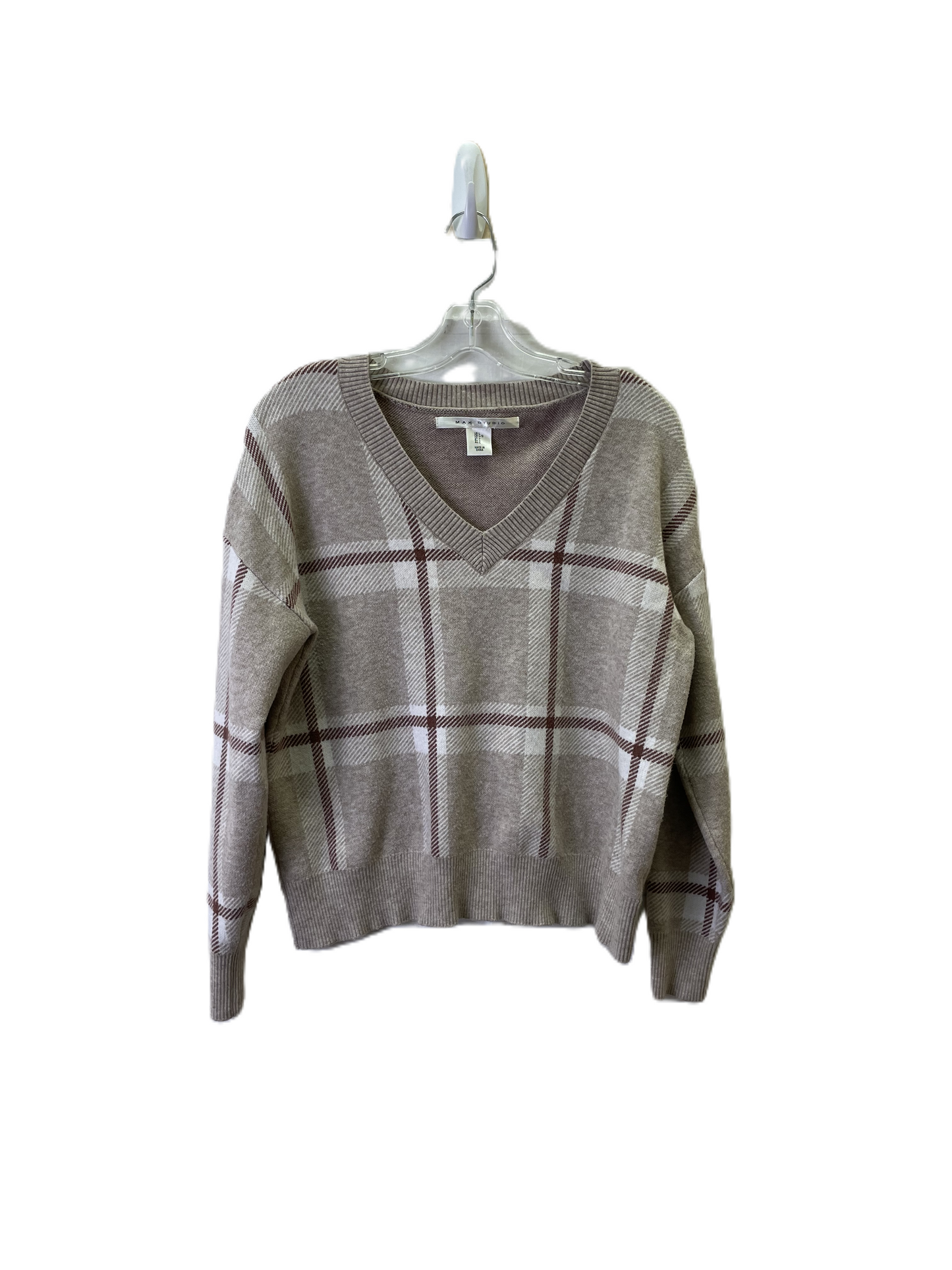 Sweater By Max Studio In Taupe, Size: L