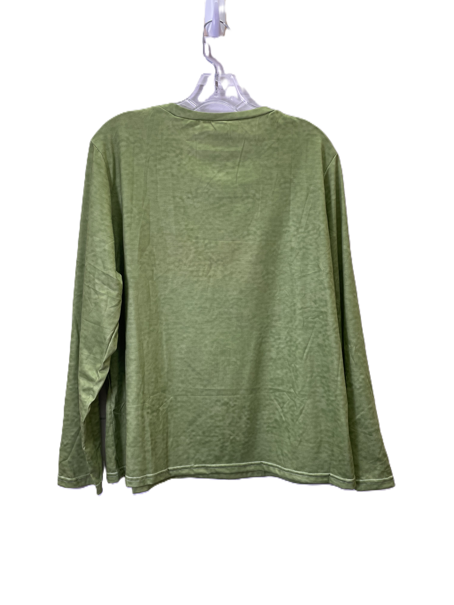 Top Long Sleeve By Cme In Green, Size: Xxl