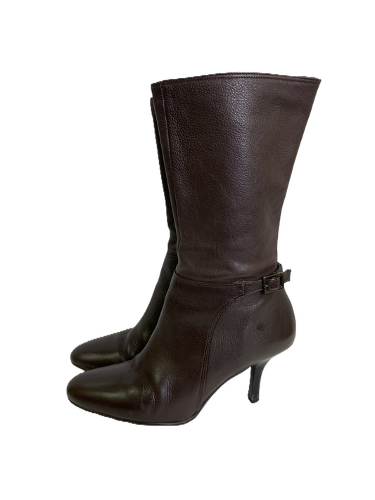 Boots Mid-calf Heels By Born In Brown, Size: 8.5