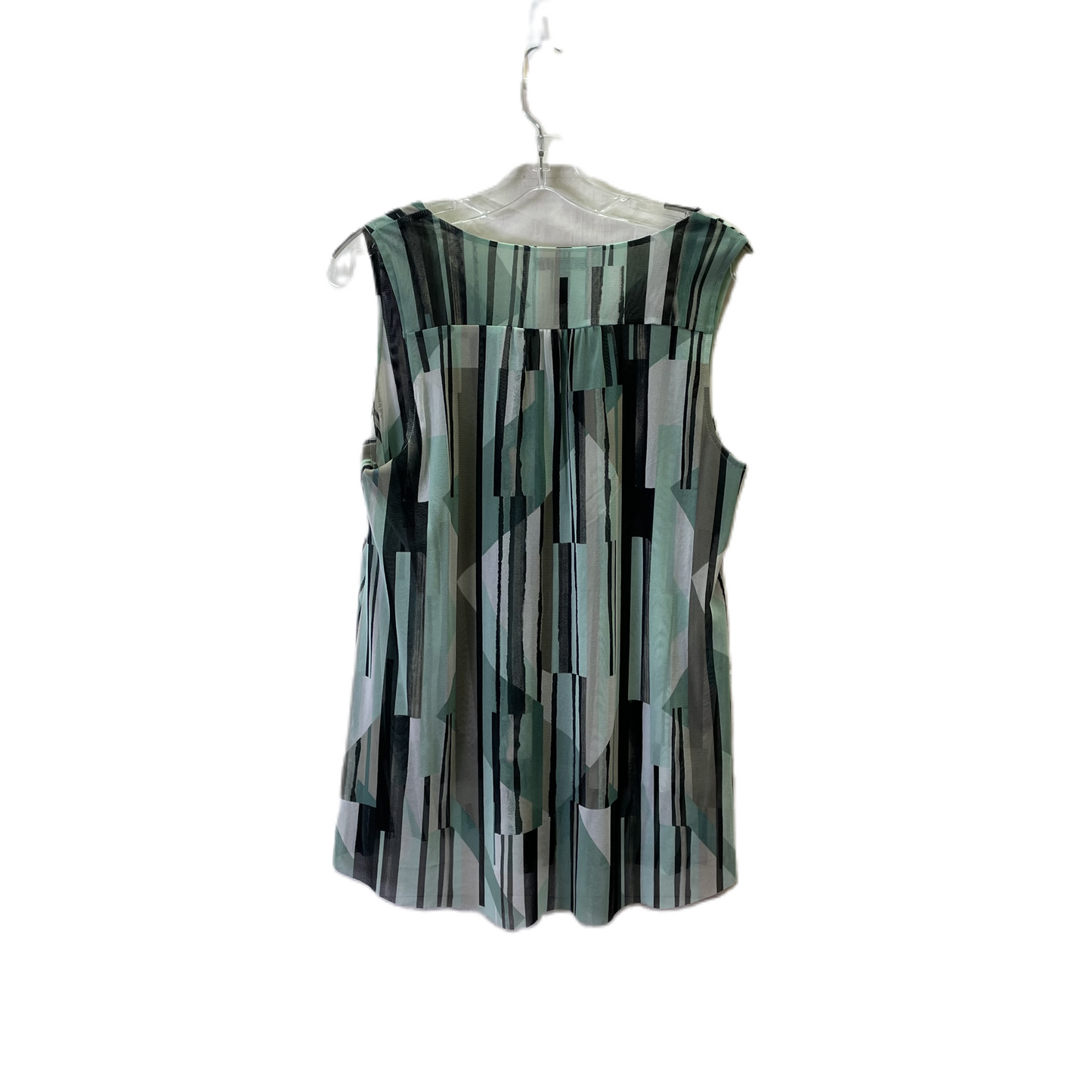 Green Top Sleeveless By Alfani, Size: Petite L