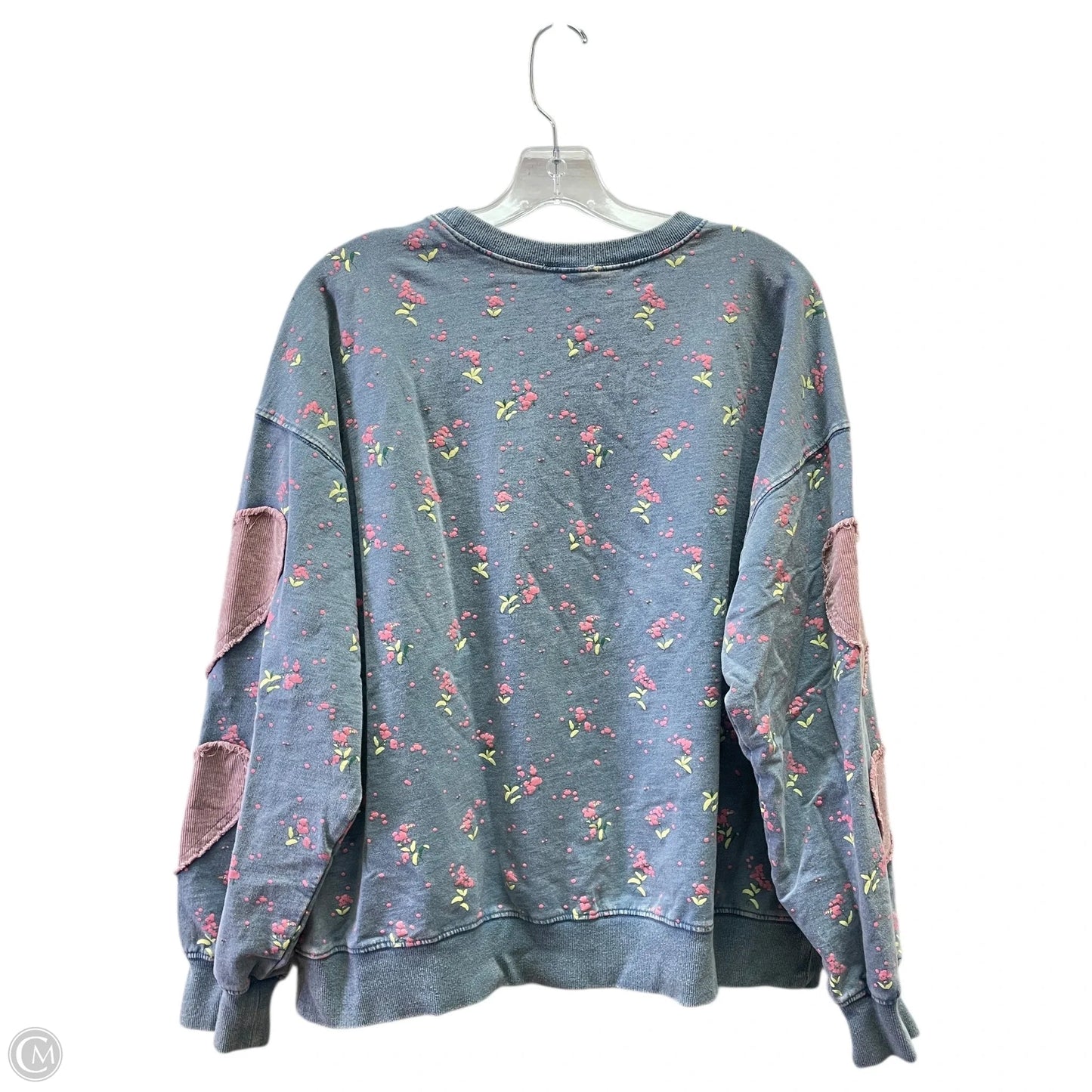 Sweatshirt Crewneck By Easel In Blue, Size: M