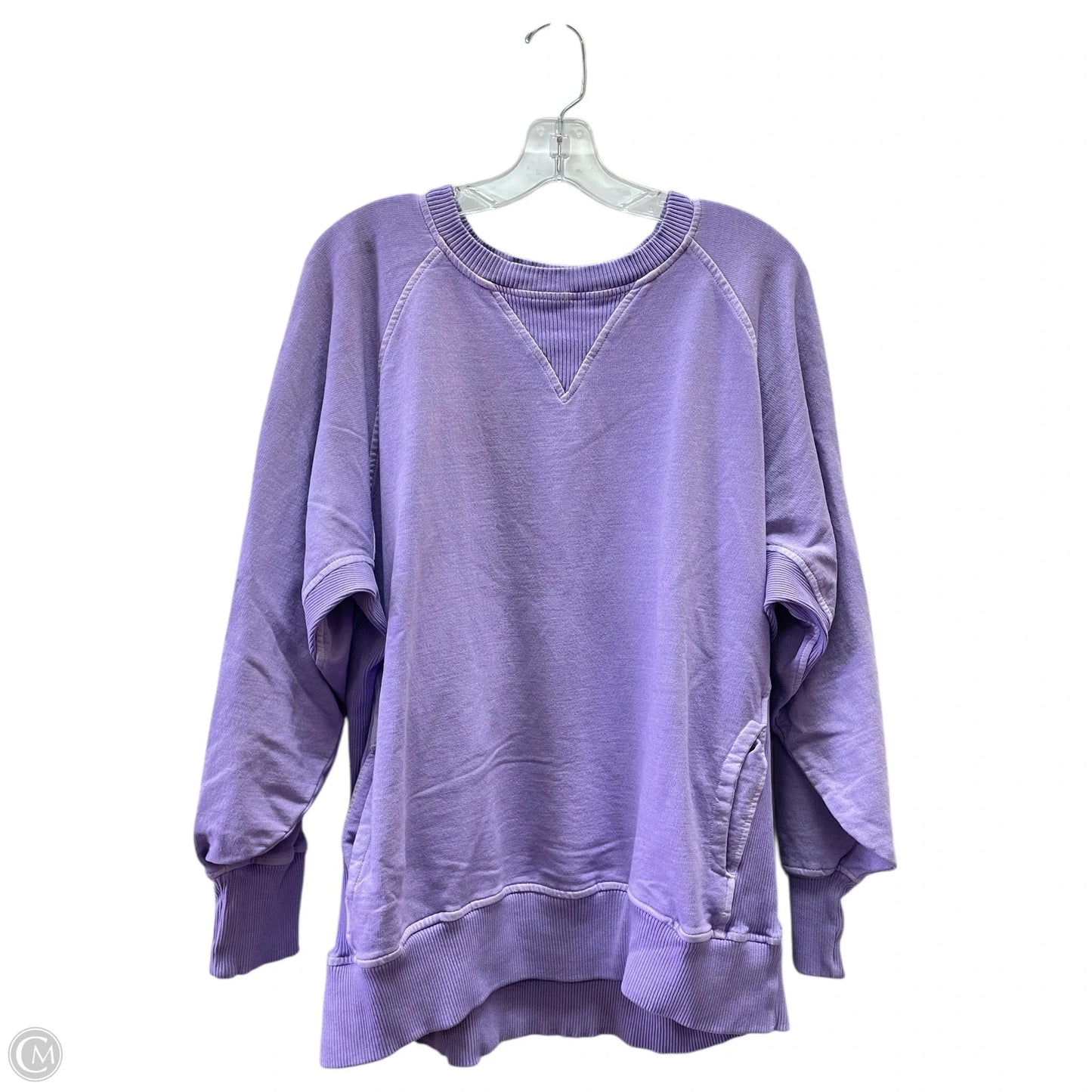 Sweatshirt Crewneck By Zenana In Purple, Size: 2x