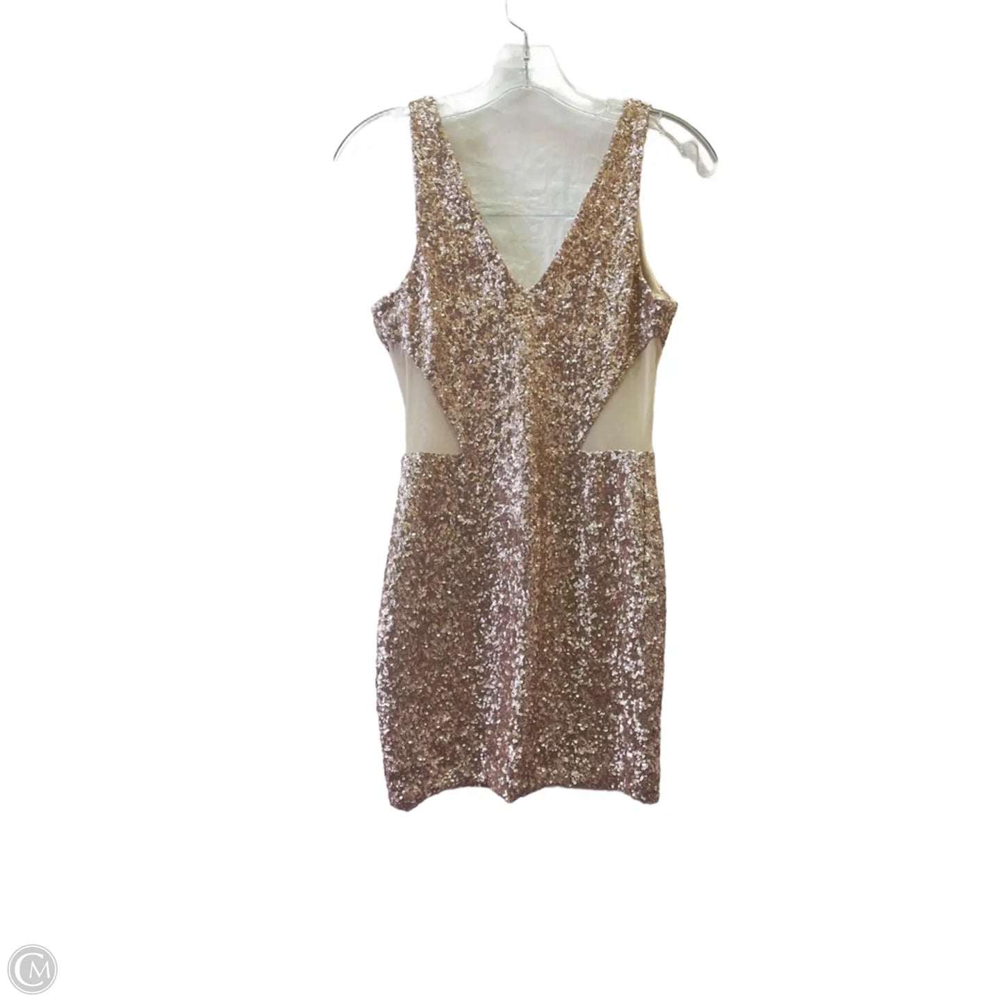 Dress Party Short By Bebe In Gold, Size: Xs