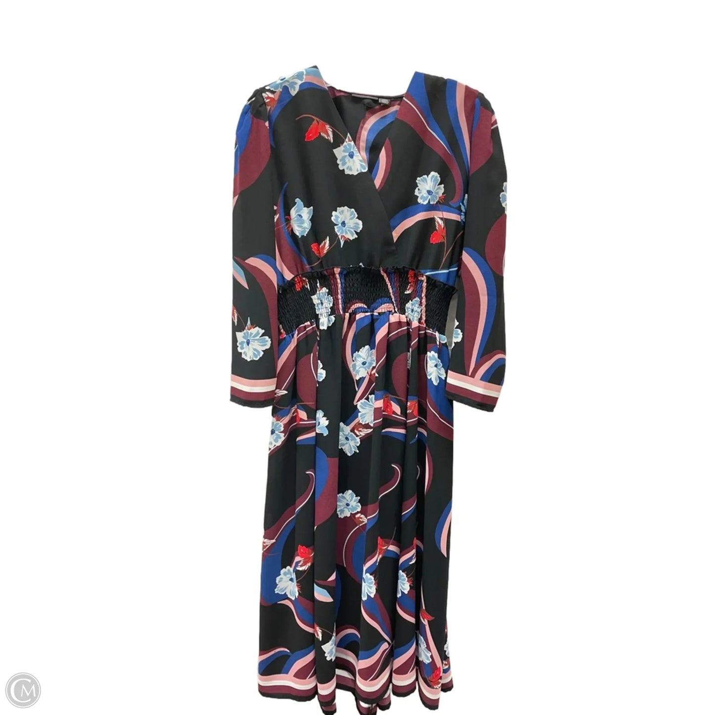 Dress Casual Maxi By Halogen In Black & Purple, Size: L