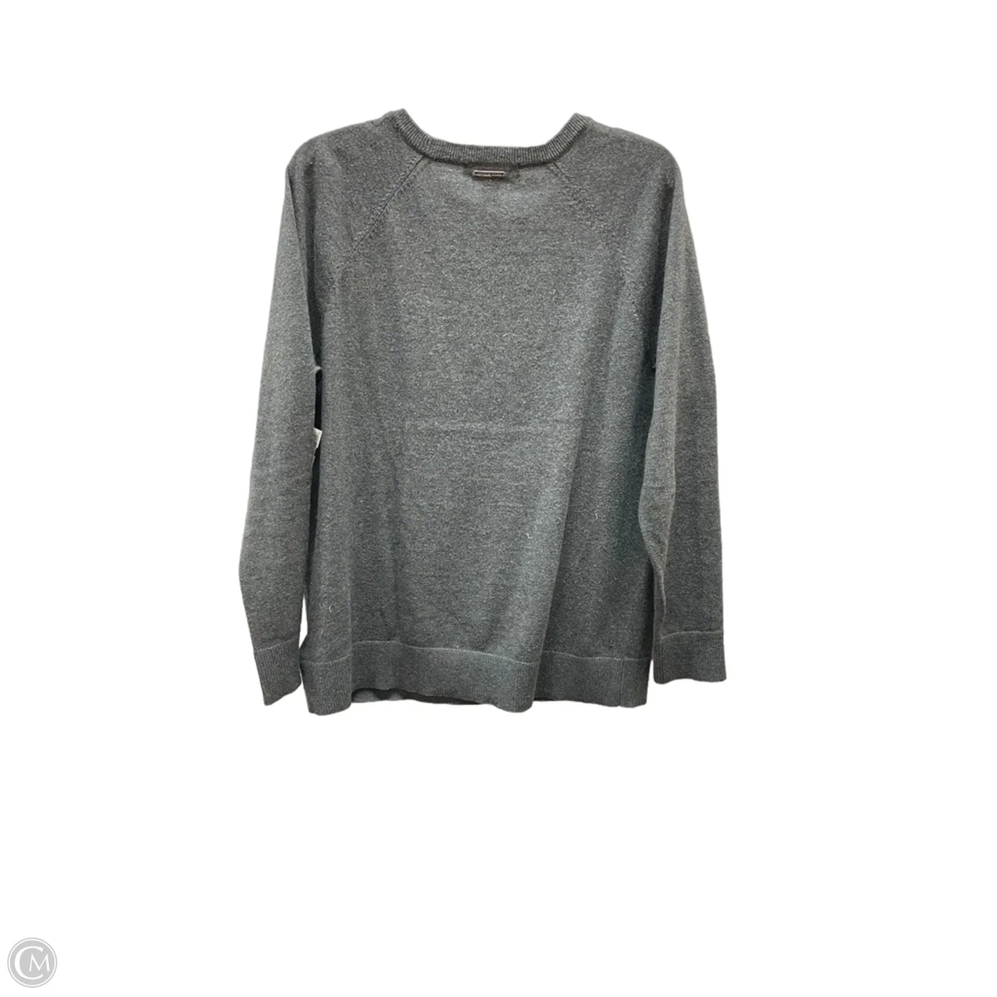 Sweater Cardigan Designer By Michael Kors In Grey, Size: M