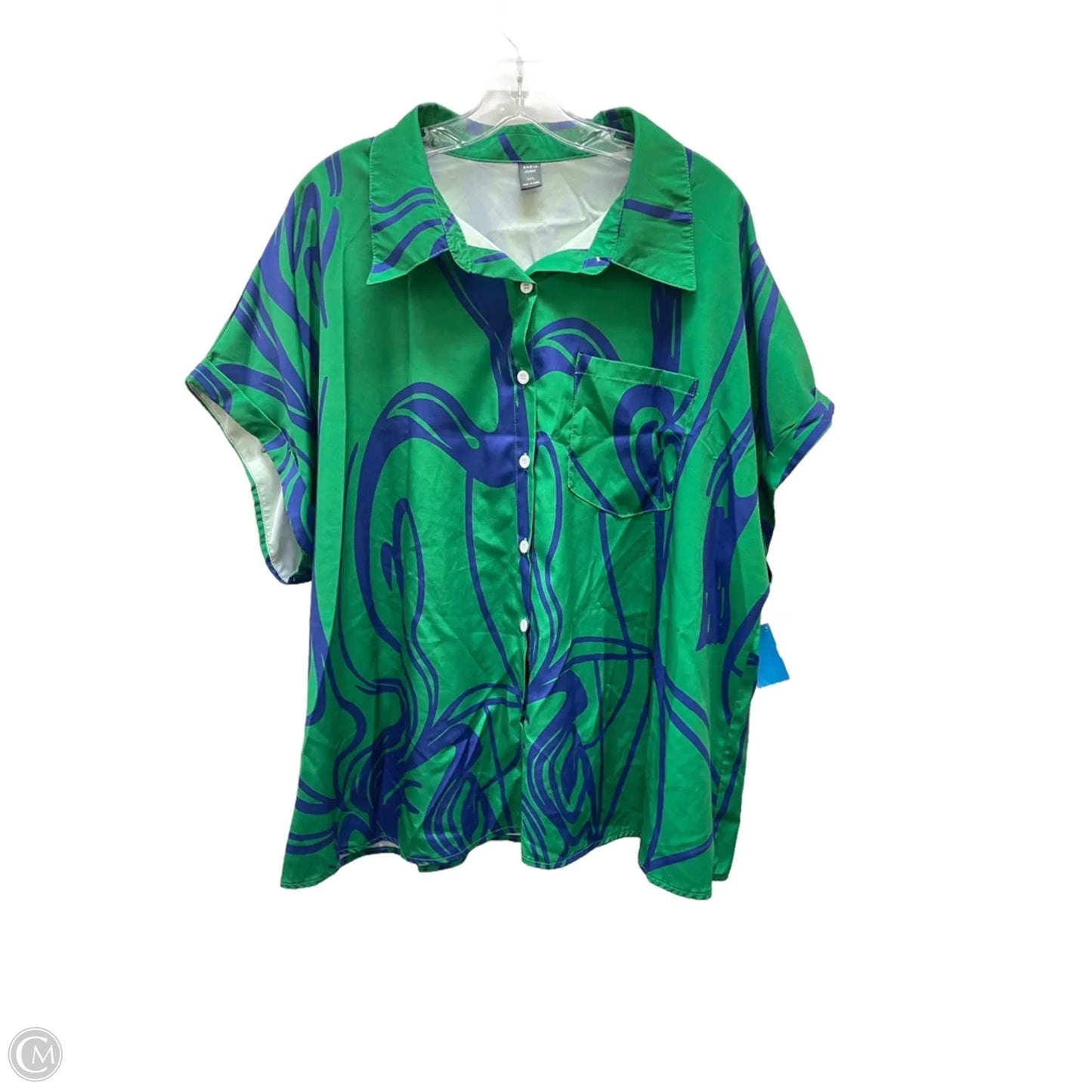 Pants Set 2pc By Shein In Blue & Green, Size: 3x