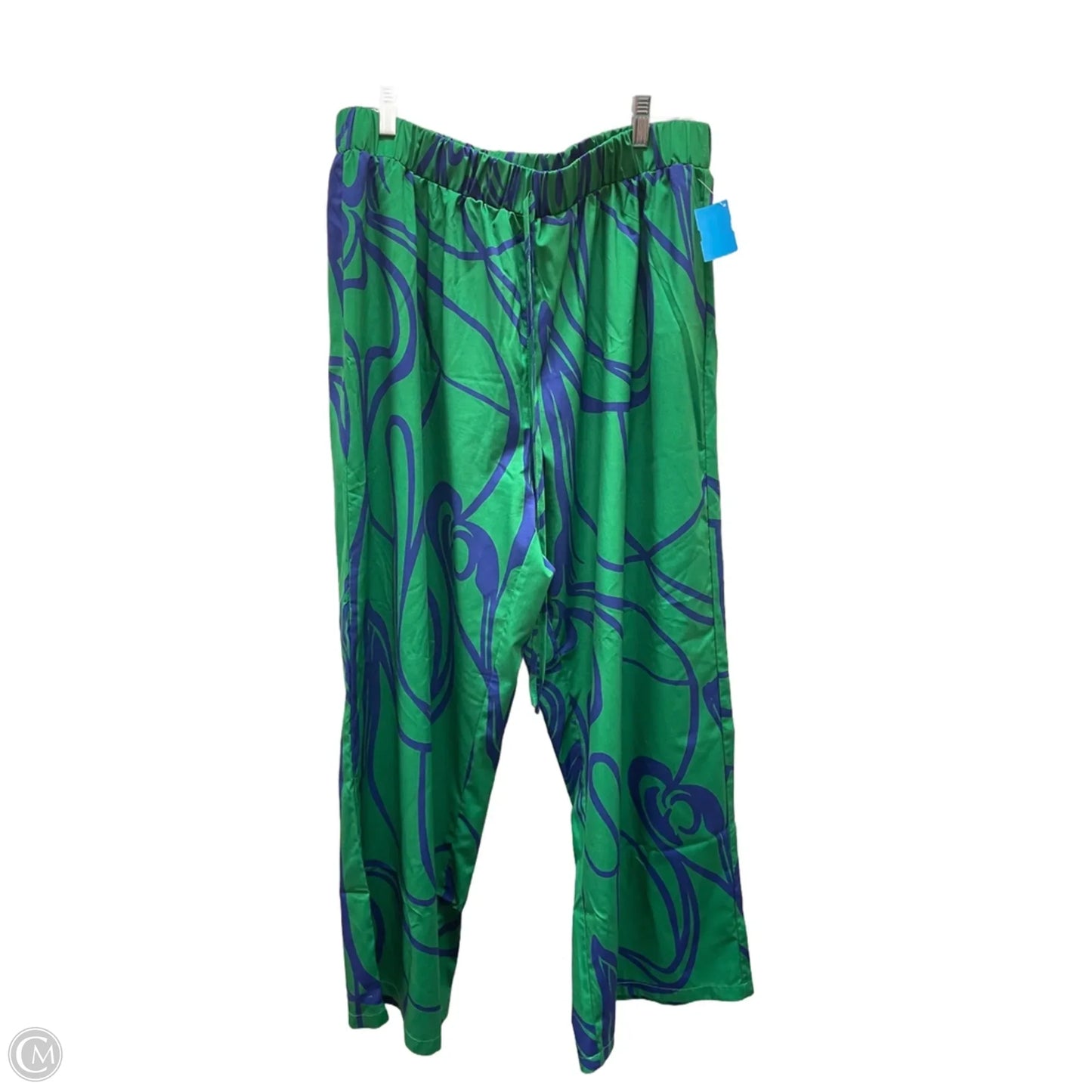 Pants Set 2pc By Shein In Blue & Green, Size: 3x