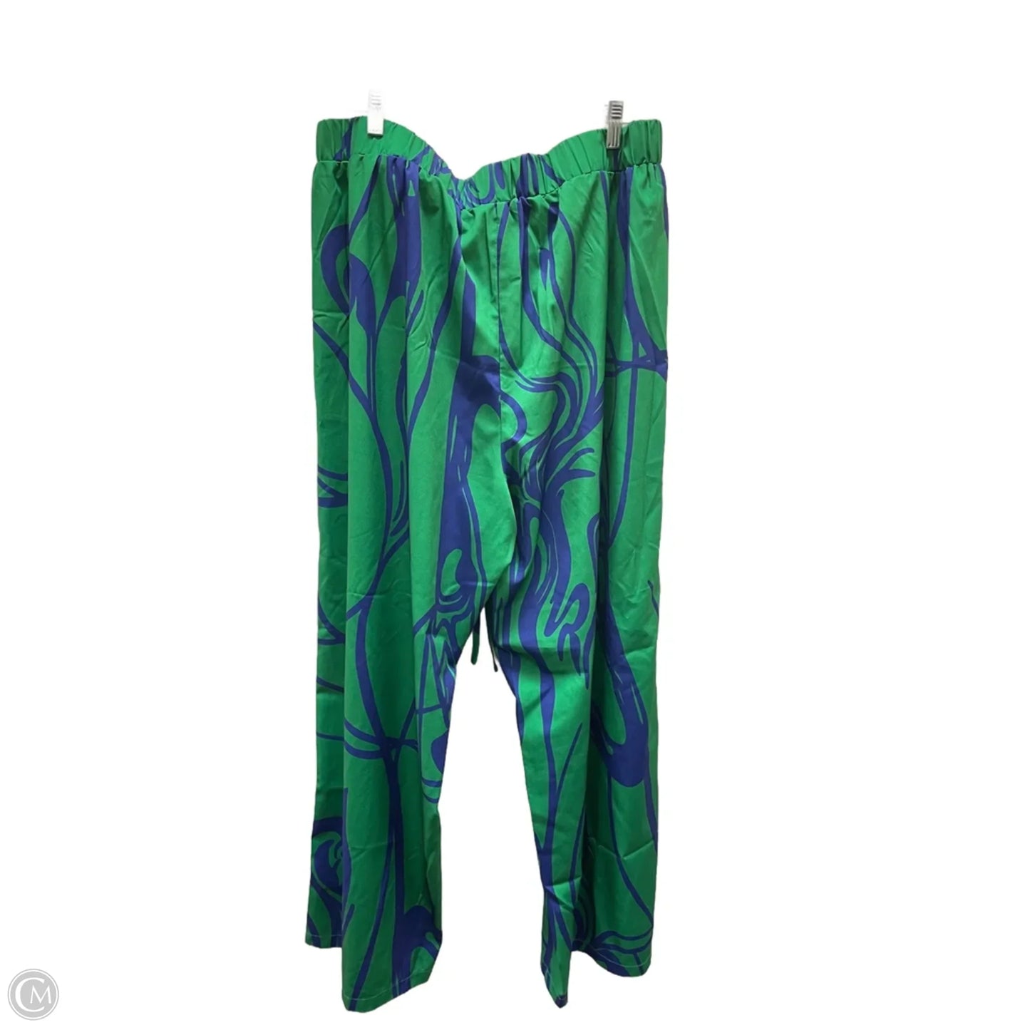 Pants Set 2pc By Shein In Blue & Green, Size: 3x