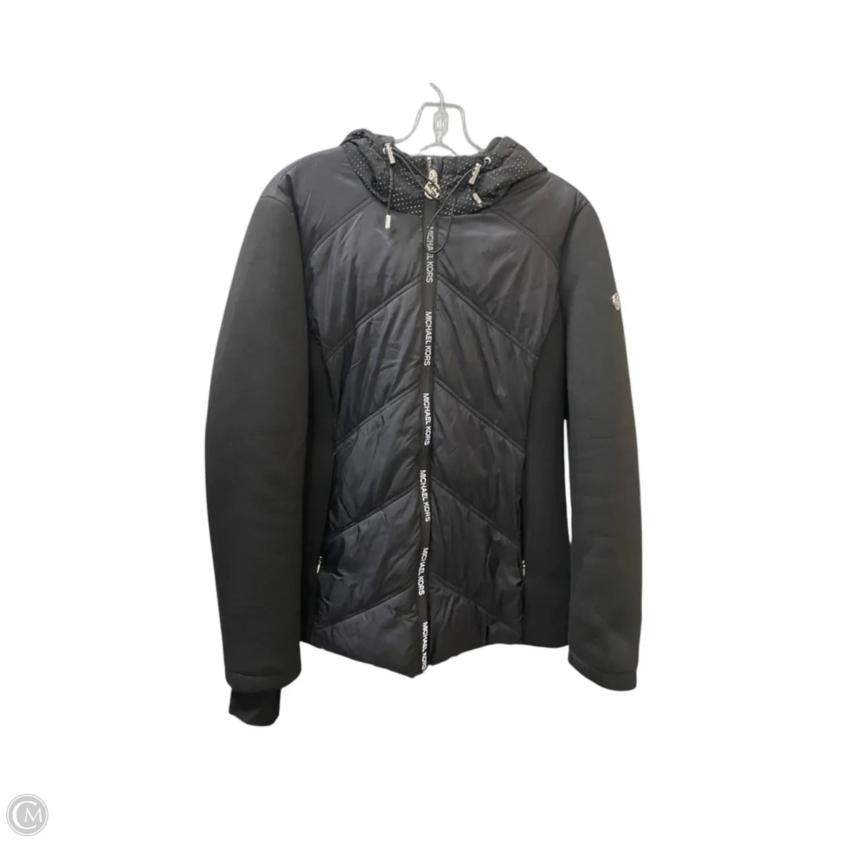 Coat Designer By Michael Kors In Black, Size: L