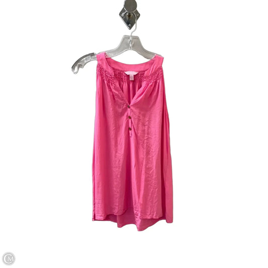 Top Sleeveless Designer By Lilly Pulitzer In Pink, Size: S