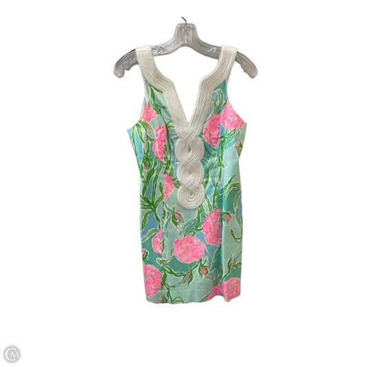 Dress Designer By Lilly Pulitzer In Green & Pink, Size: 2