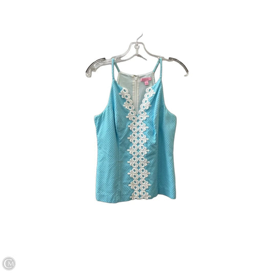 Top Sleeveless Designer By Lilly Pulitzer In Blue, Size: 4