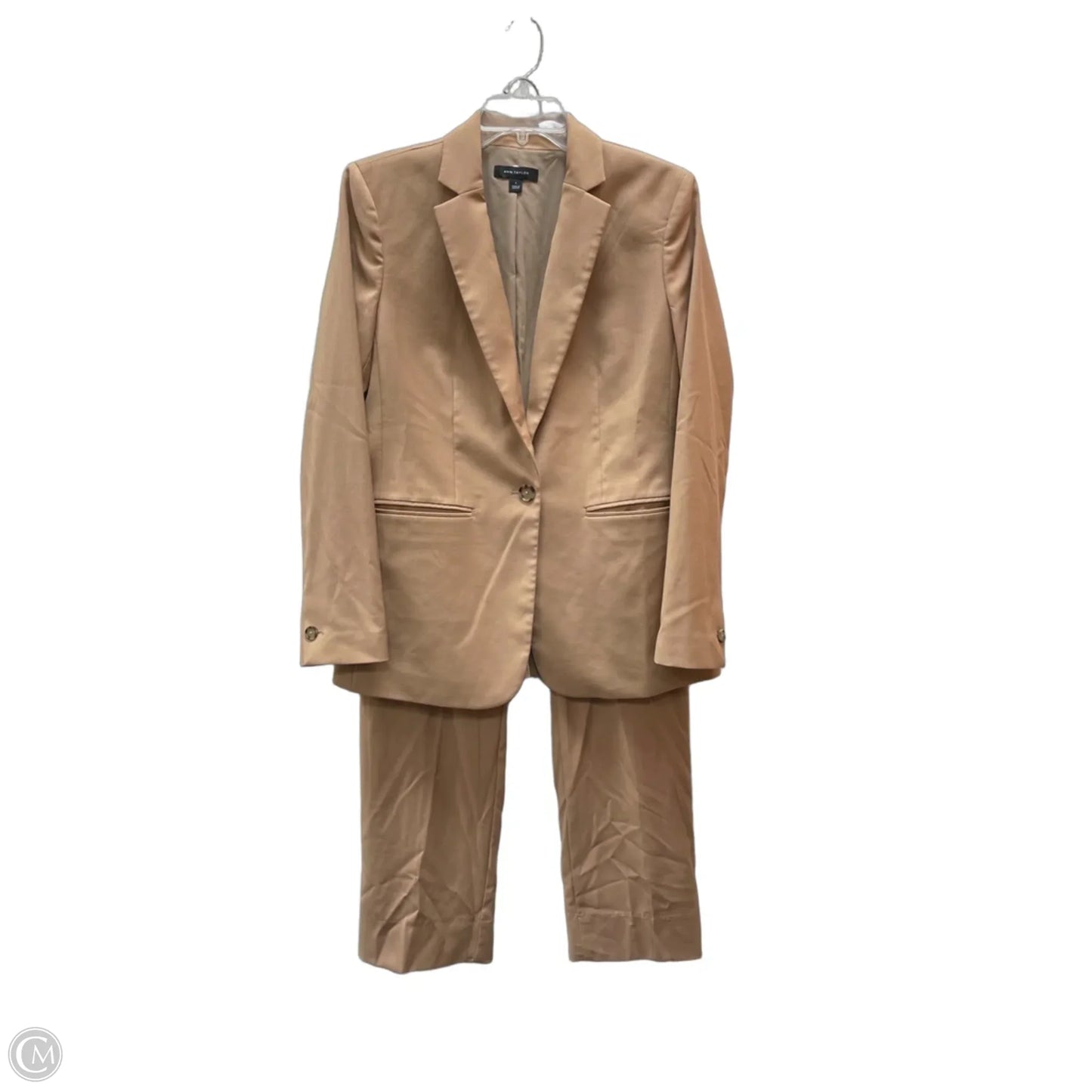 Pants Suit 2pc By Ann Taylor In Beige, Size: 6