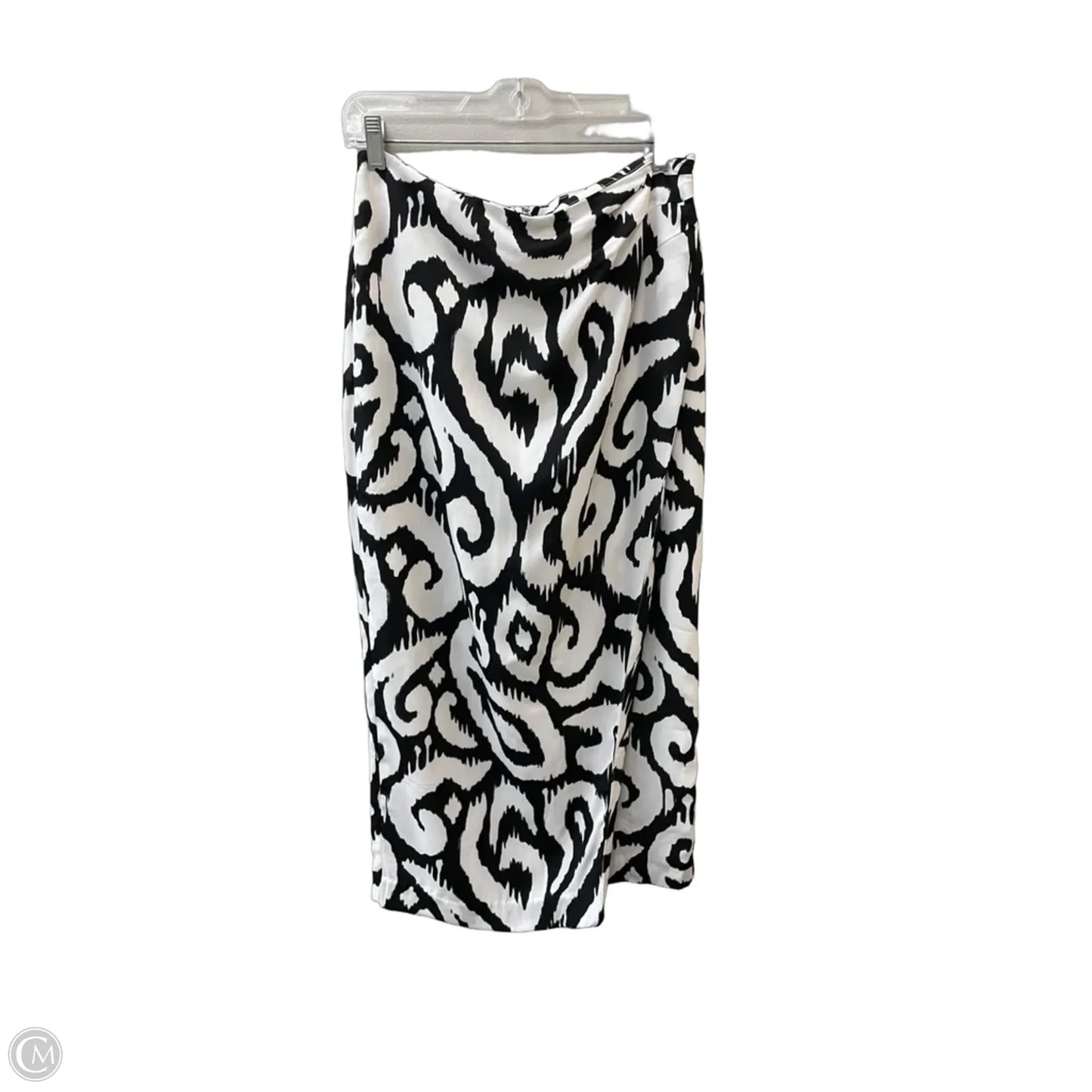 Skirt Midi By Ann Taylor In Black & White, Size: 6
