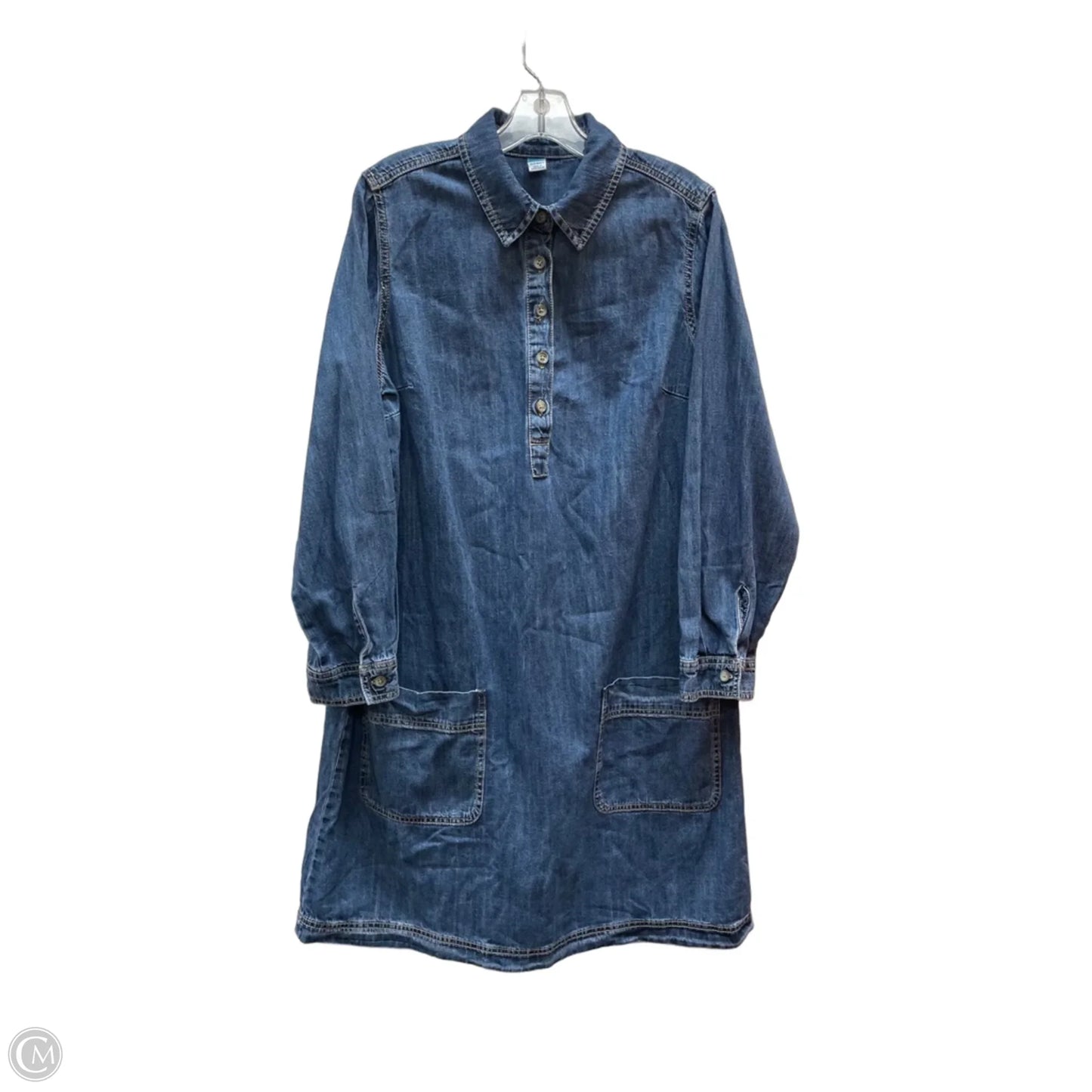 Dress Casual Midi By Old Navy In Blue, Size: L