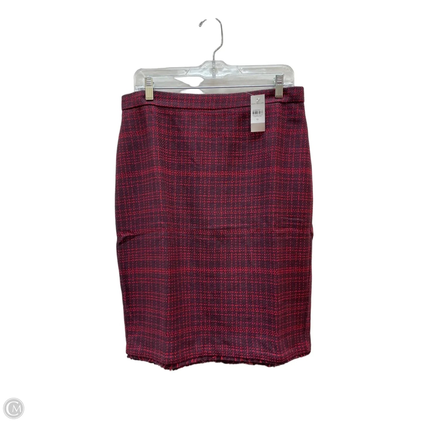 Skirt Midi By Ann Taylor In Purple & Red, Size: 10