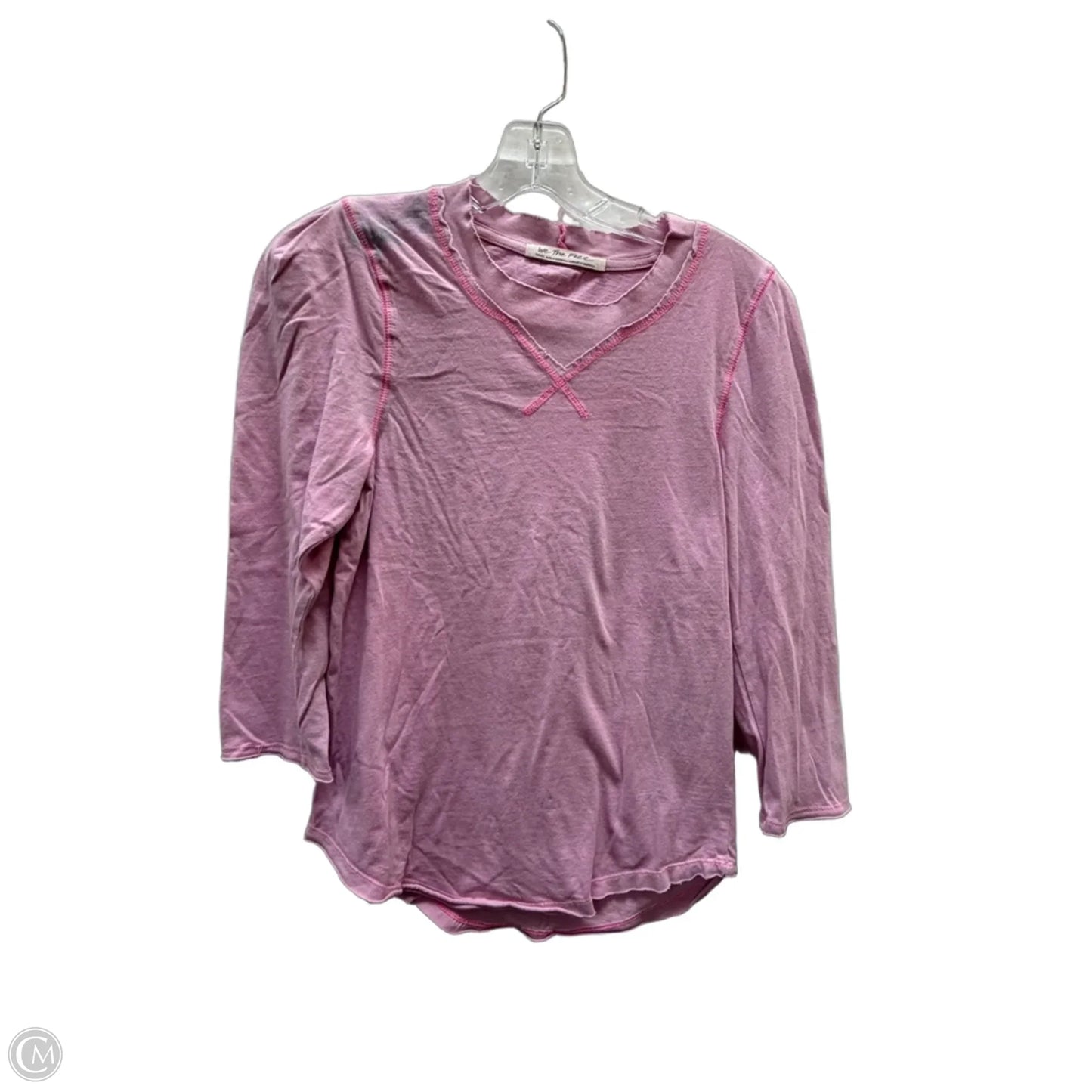 Top 3/4 Sleeve Basic By We The Free In Purple, Size: S