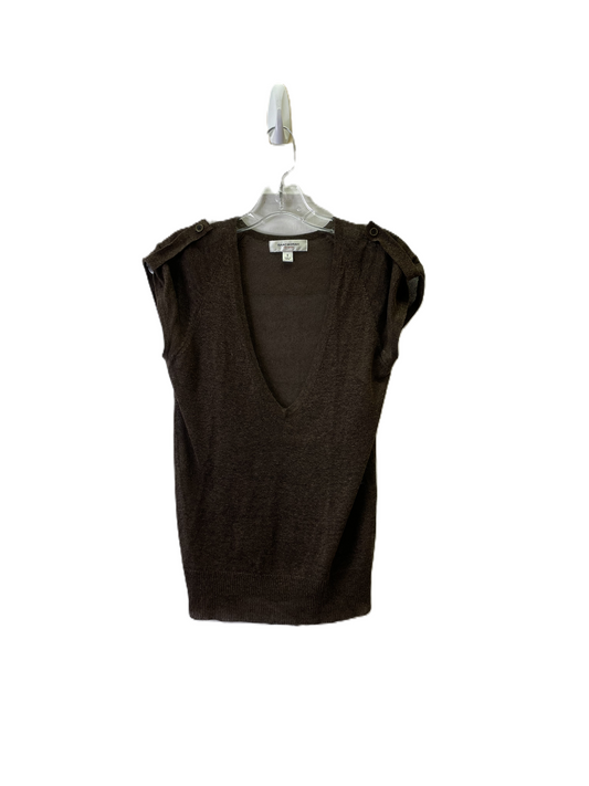 Sweater Short Sleeve By Isaac Mizrahi In Brown, Size: S