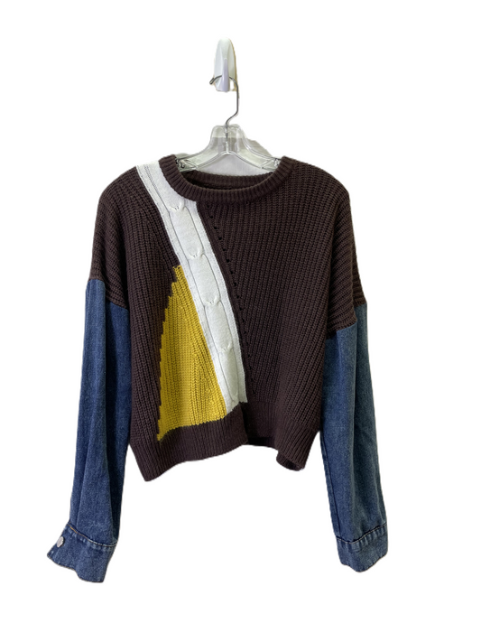 Sweater By Shein In Brown & Yellow, Size: S