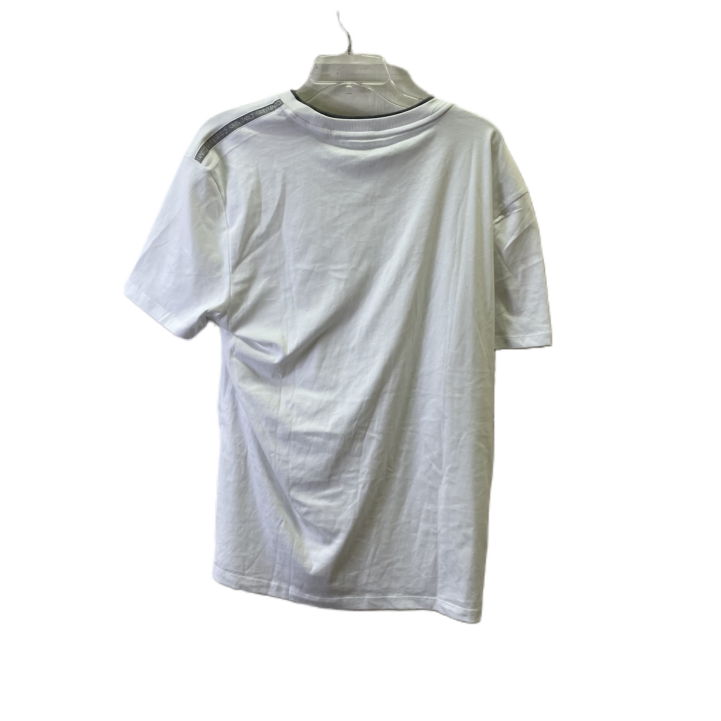 Top Short Sleeve By Calvin Klein In White, Size: Large