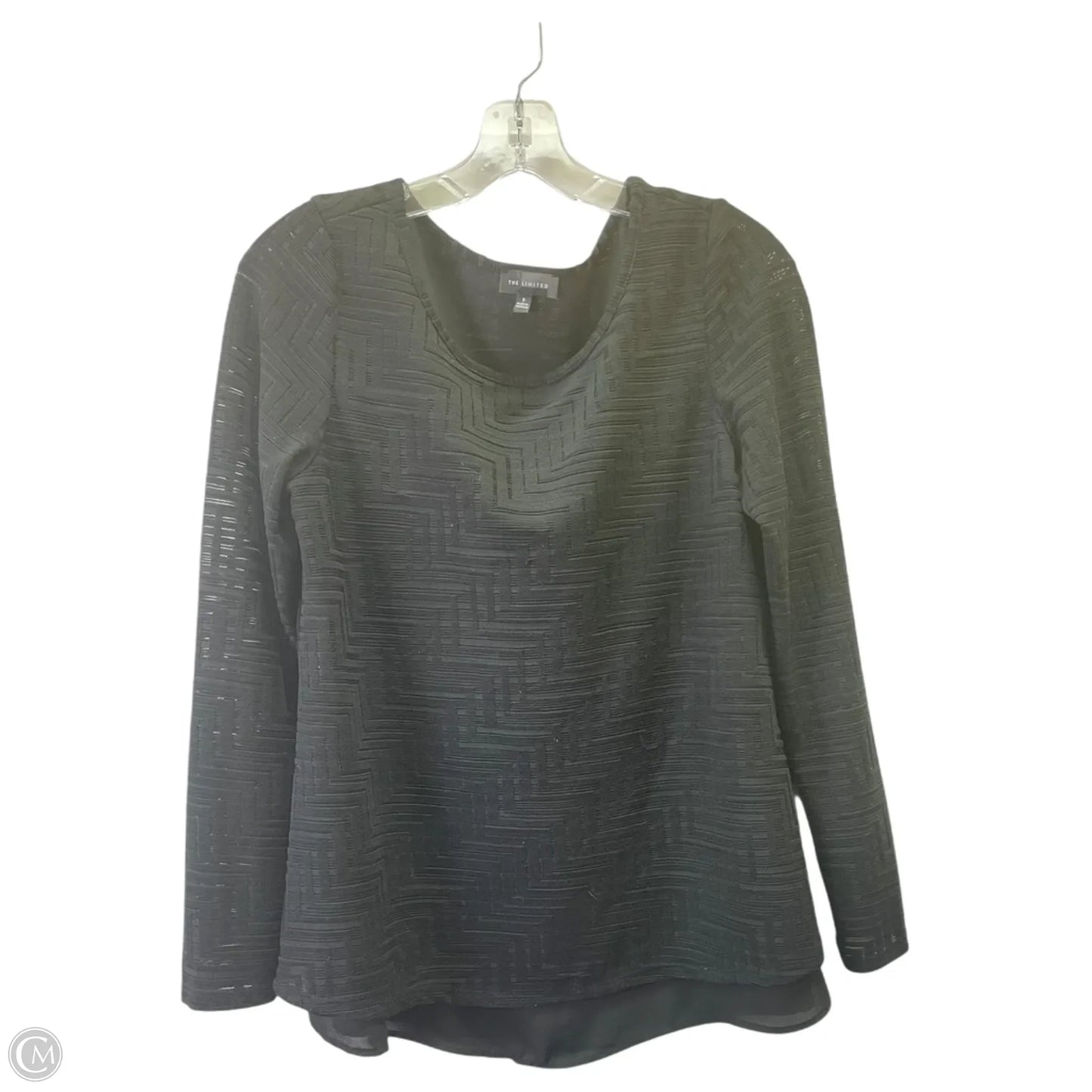 Blouse Long Sleeve By Limited In Black, Size: S
