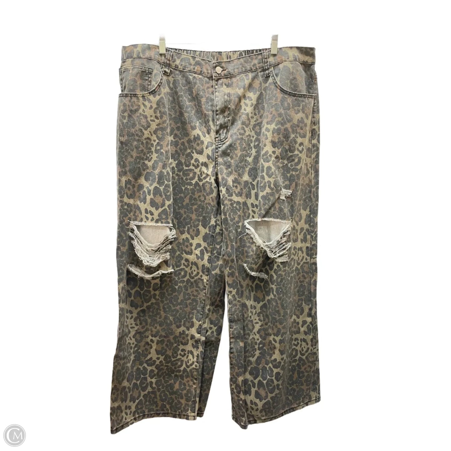 Jeans Flared By Cmf In Animal Print, Size: 5x