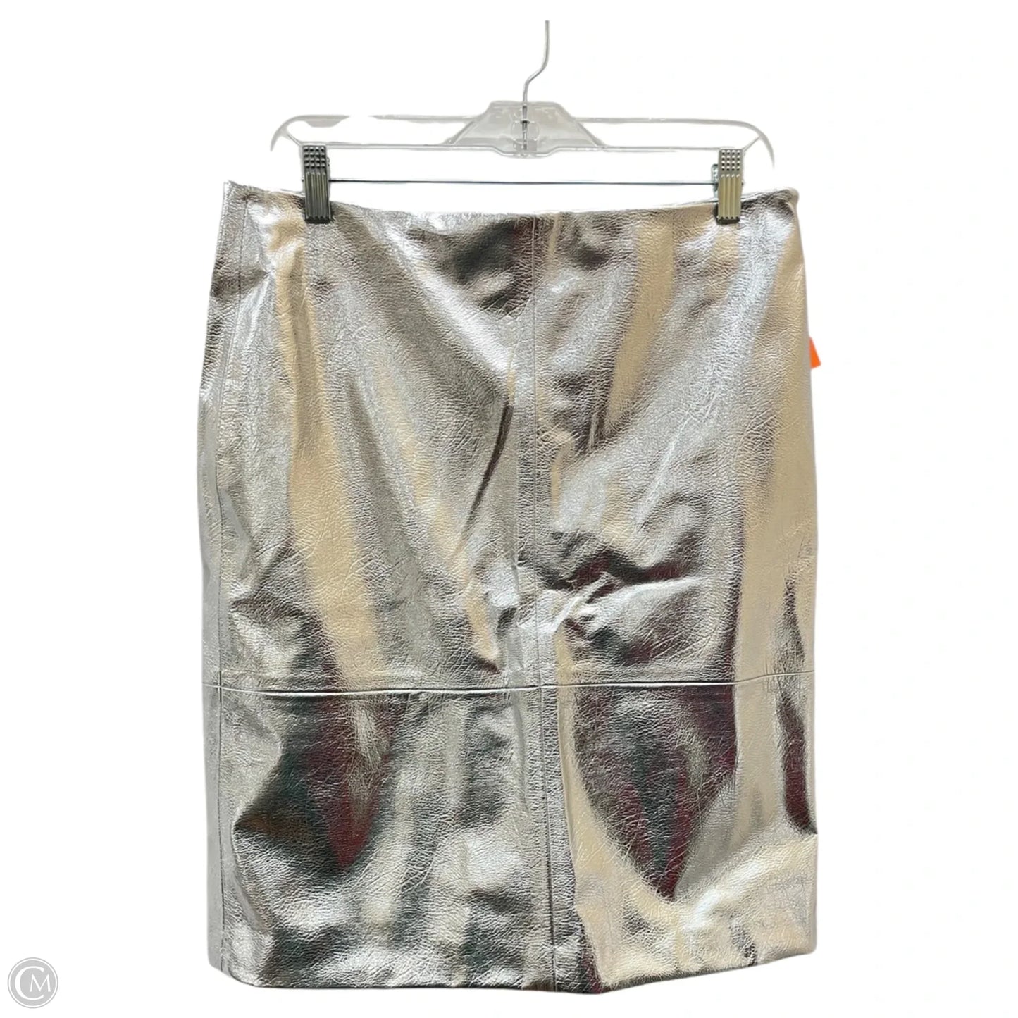 Skirt Midi By H&m In Silver, Size: M