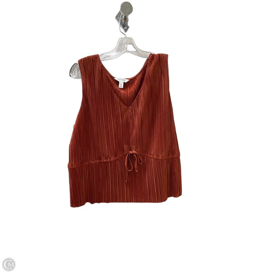 Blouse Sleeveless By Nine West In Red, Size: Xl