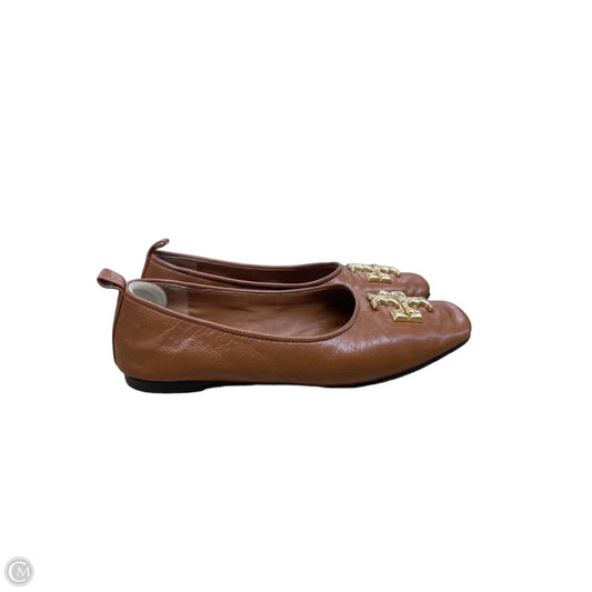 Shoes Designer By Tory Burch In Brown & Gold, Size: 7