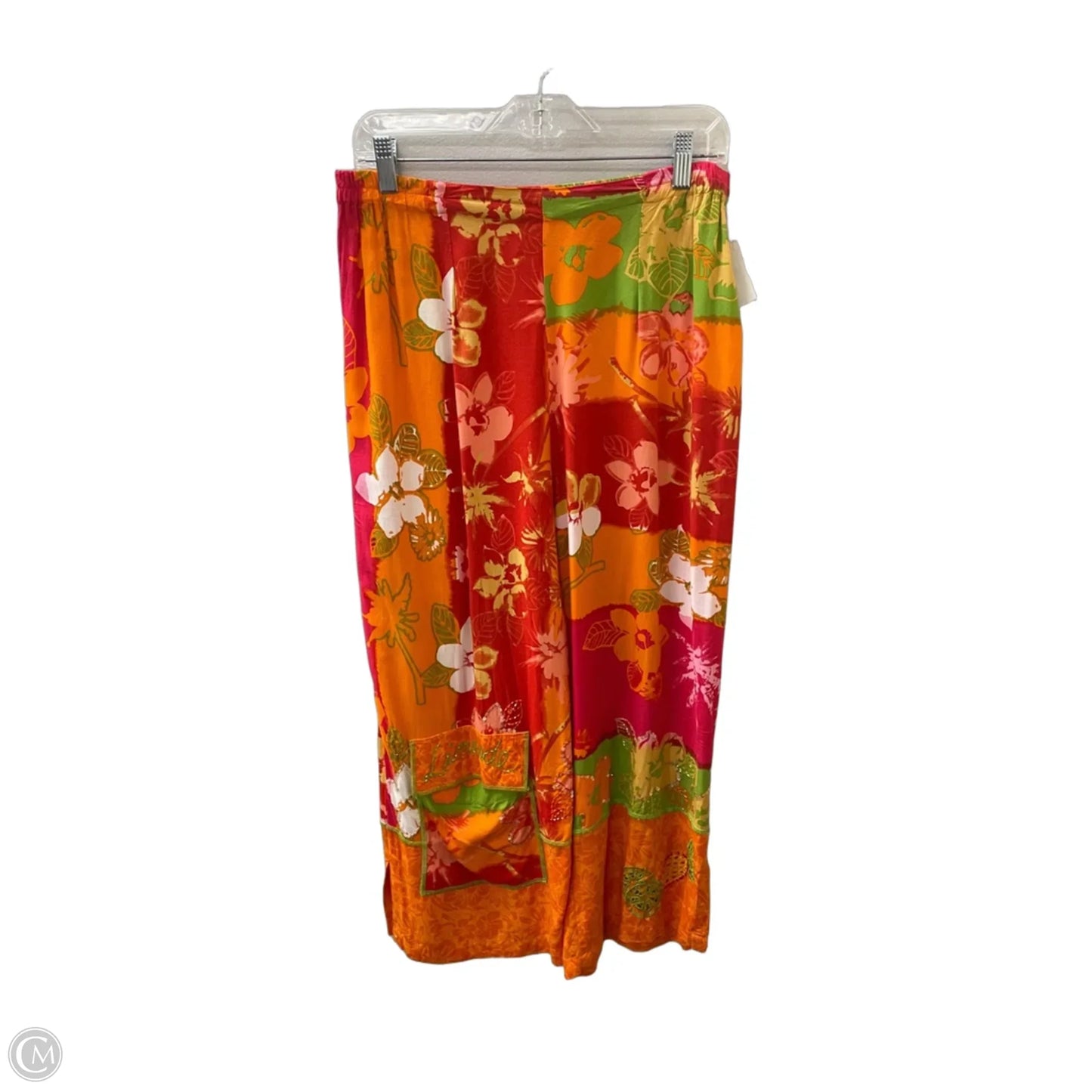 Pants Wide Leg By FAITH FOOTWEAR In Orange & Red, Size: 8