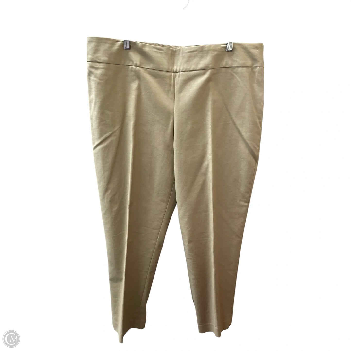 Pants Cropped By Investments In Tan, Size: 18
