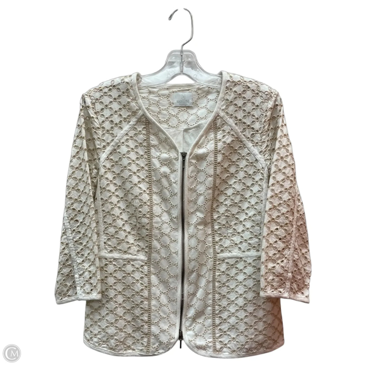 Jacket Other By Madeleine In Tan & White, Size: M
