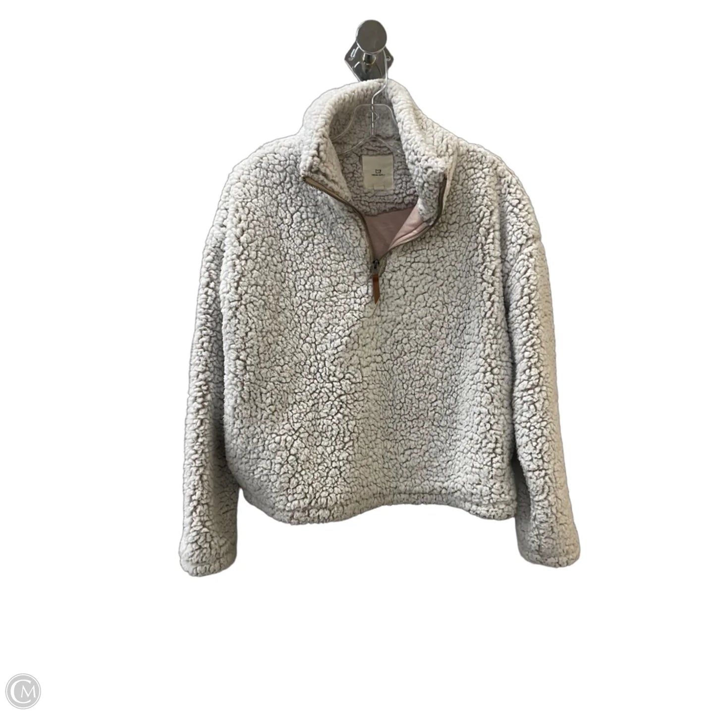 Jacket Faux Fur & Sherpa By Thread And Supply In Tan & White, Size: Xs
