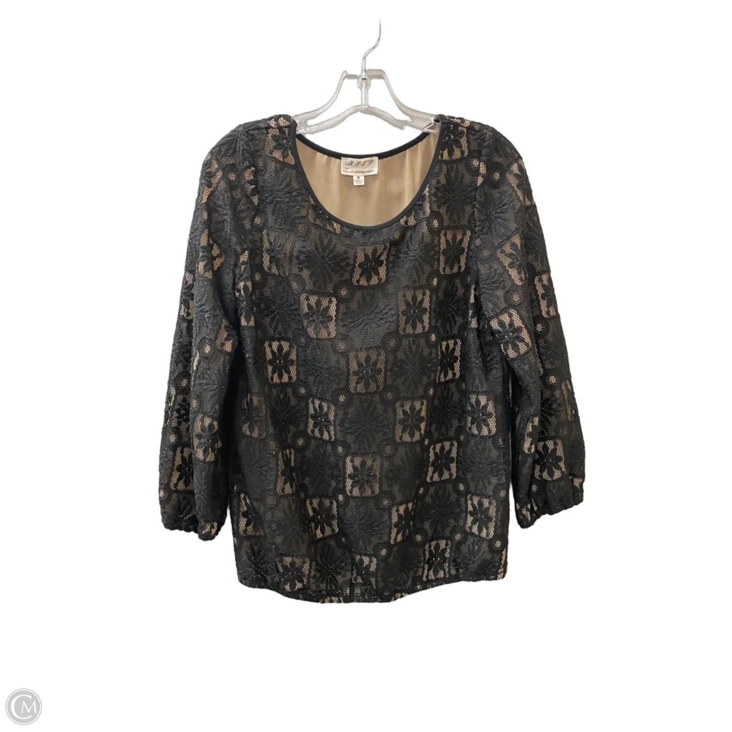 Top Long Sleeve By M.S.S.P In Black, Size: M