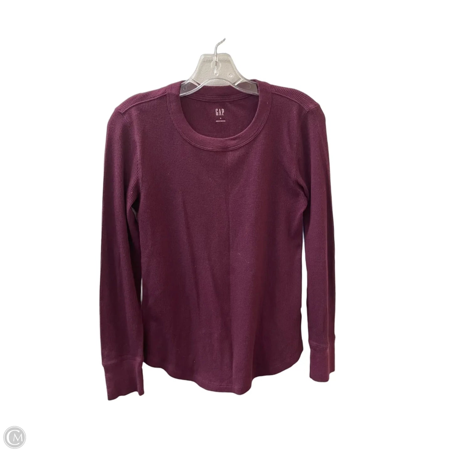 Top Long Sleeve Basic By Gap In Purple, Size: M