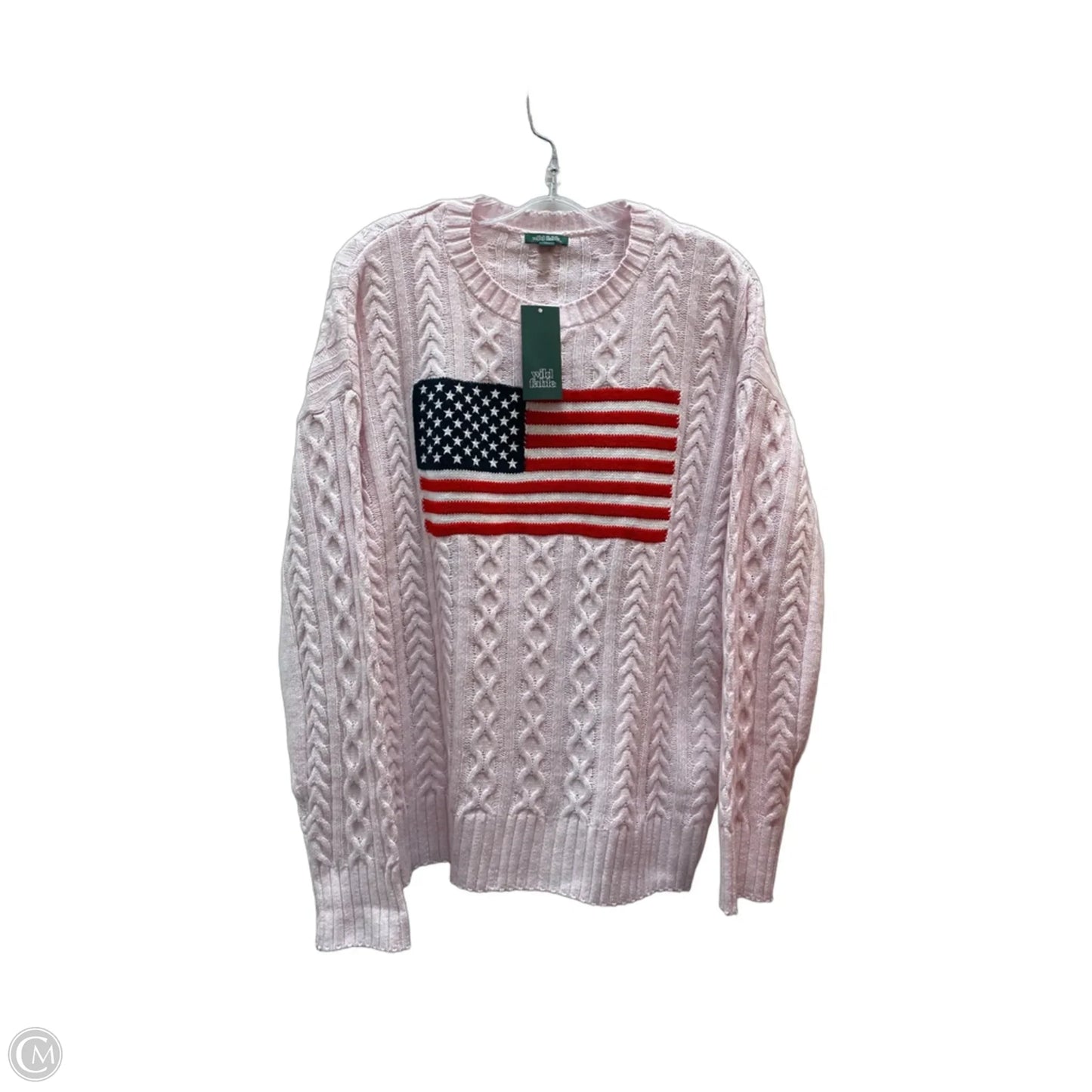Sweater By Wild Fable In Pink & Red, Size: M