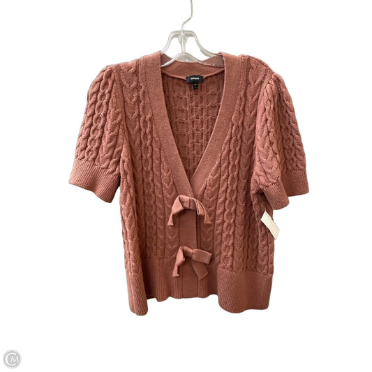 Cardigan By Express In Mauve, Size: L