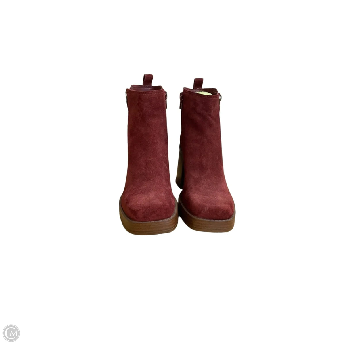 Boots Ankle Heels By Copper Key In Red, Size: 5.5