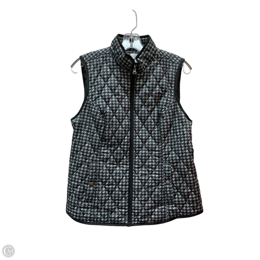 Vest Puffer & Quilted By Croft And Barrow In Black & White, Size: S