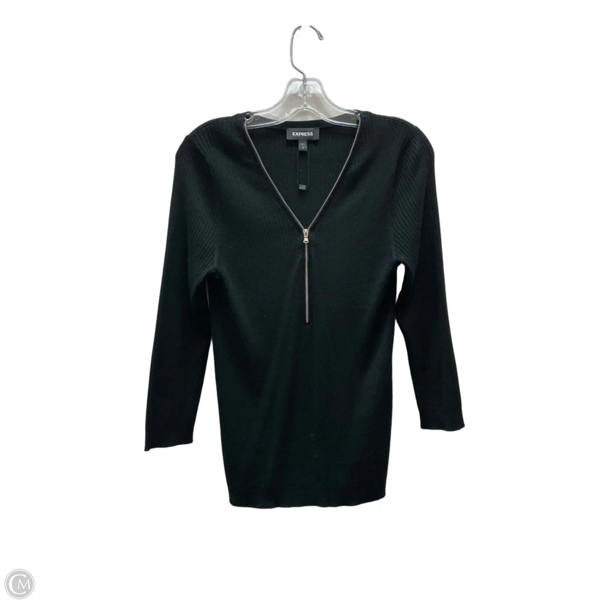 Top Long Sleeve By Express In Black, Size: L