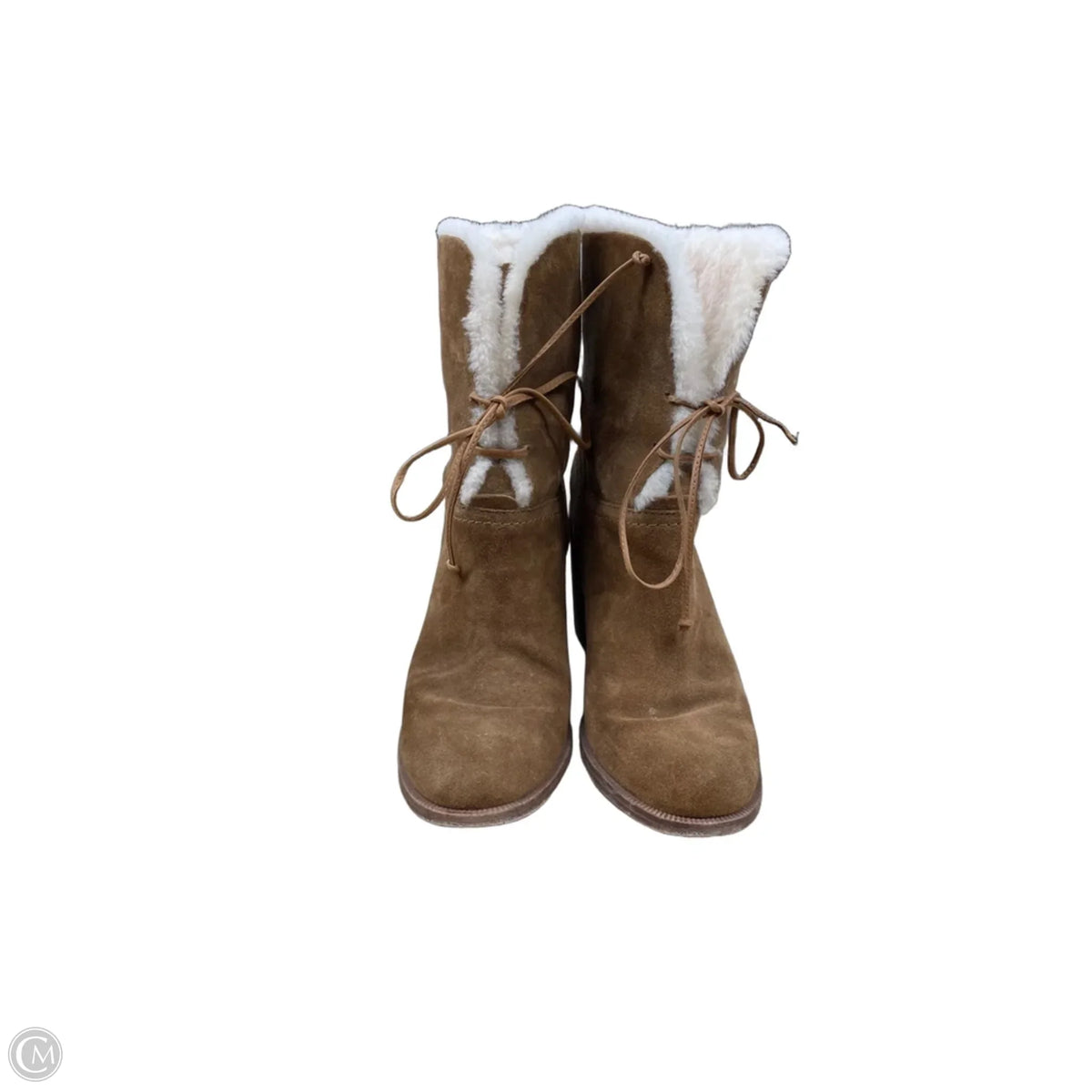 Boots Designer By Ugg In Brown, Size: 9