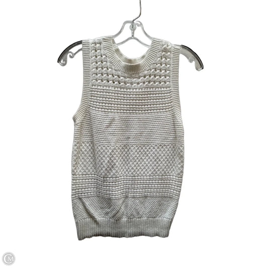 Sweater Short Sleeve By Loft In Cream, Size: Xs
