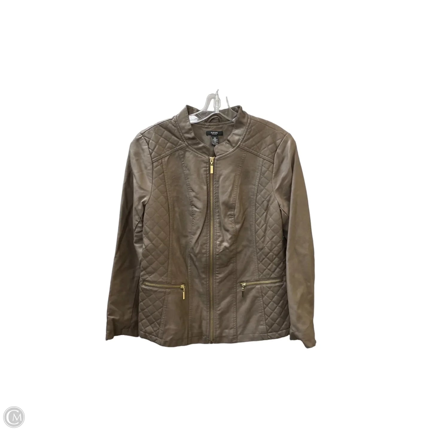 Jacket Moto By Alfani In Taupe, Size: 0x