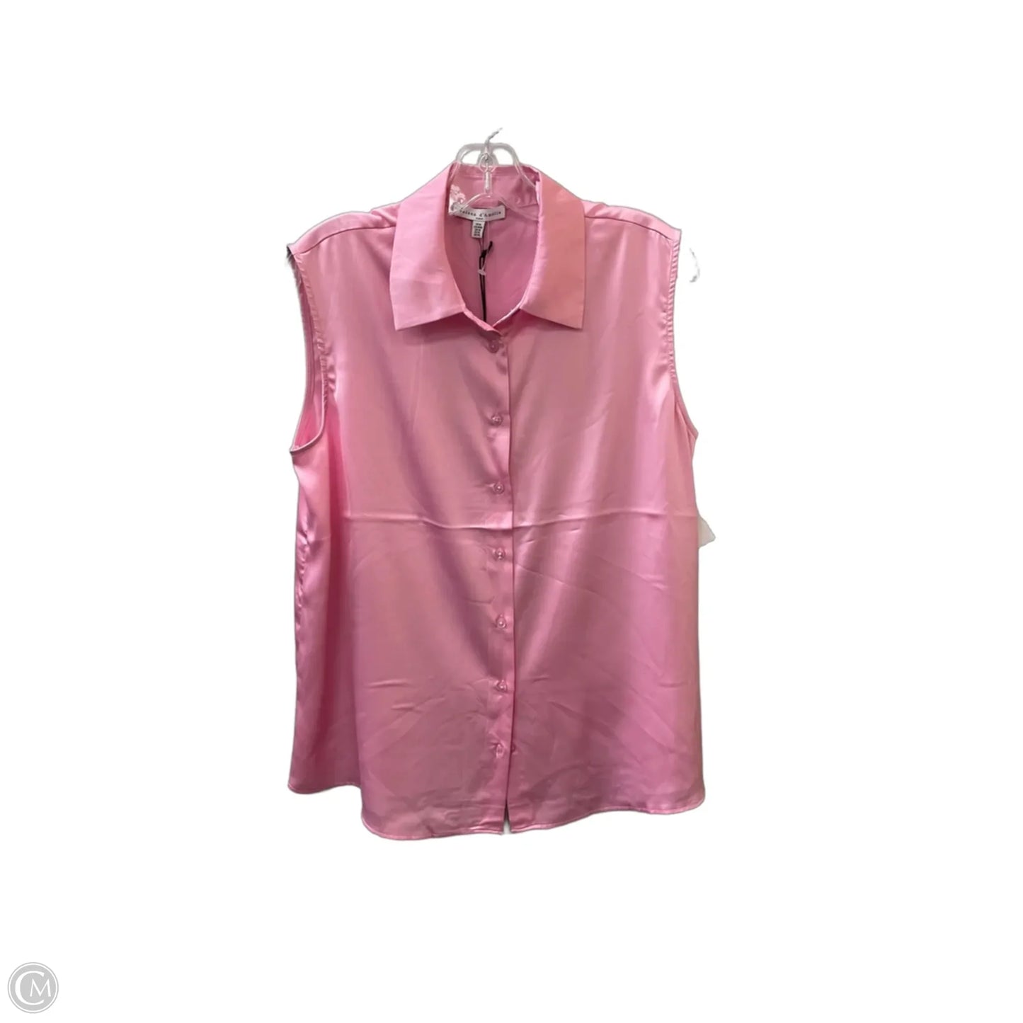 Blouse Sleeveless By Maison Damelie In Pink, Size: M
