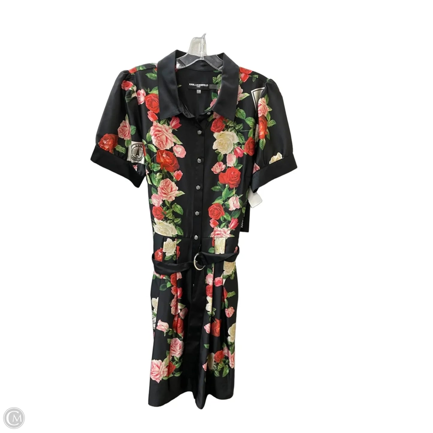 Dress Designer By Karl Lagerfeld In Floral Print, Size: L