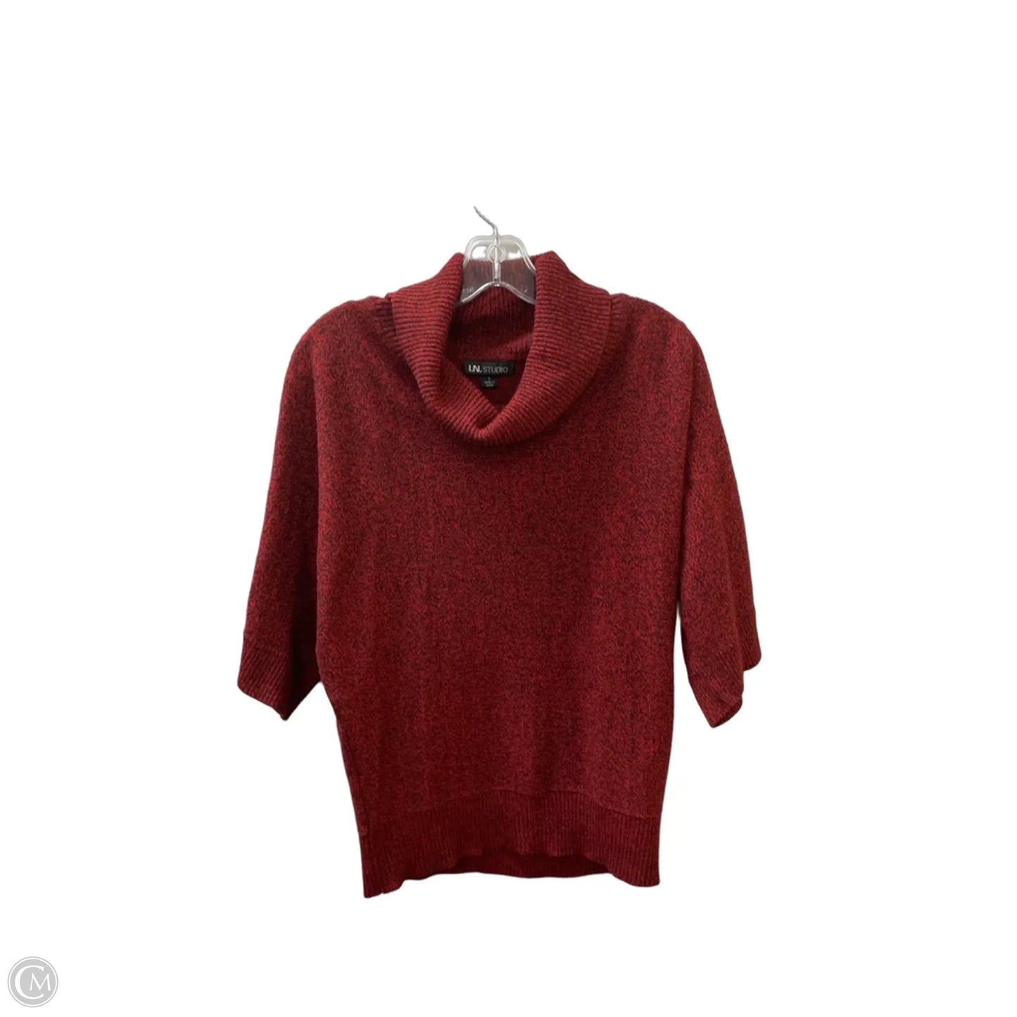 Sweater Short Sleeve By In Studio In Red, Size: S