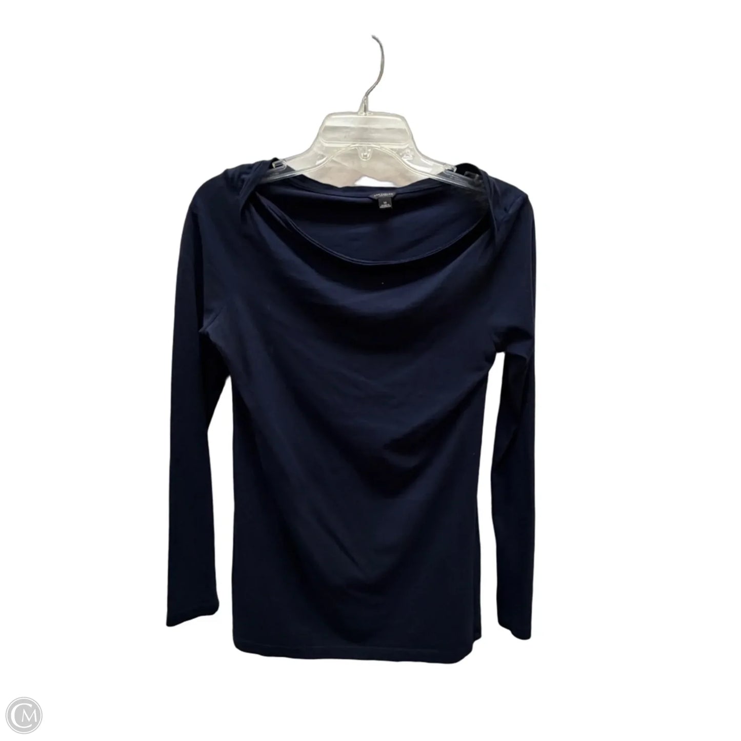 Top Long Sleeve Basic By Ann Taylor In Navy, Size: M